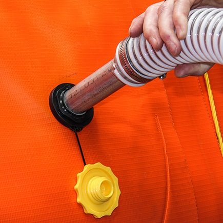 inflatable containment boom inflation