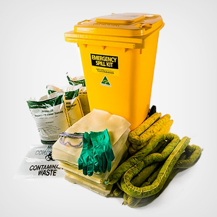 hazchem spill kit 240 litre wheelie bin