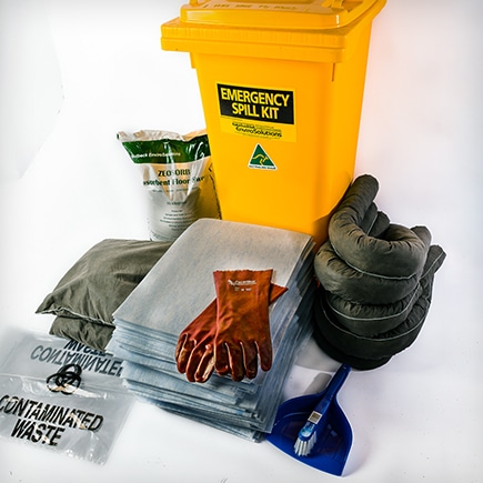 general spill kit 120 litre wheelie bin
